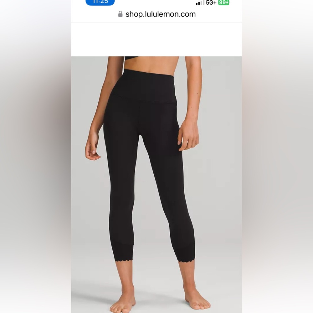 Lululemon Align Scalloped hem, high waist 23” pant-size 10